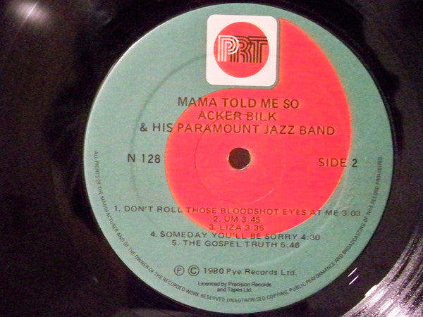 Acker Bilk And His Paramount Jazz Band : Mama Told Me So (LP)