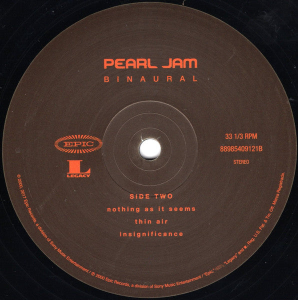 Pearl Jam : Binaural (2xLP, Album, RE, RM)