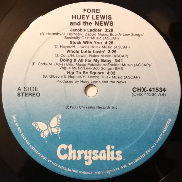 Huey Lewis And The News* : Fore! (LP, Album)