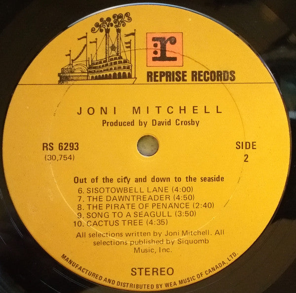 Joni Mitchell : Song To A Seagull (LP, Album, RE, Don)