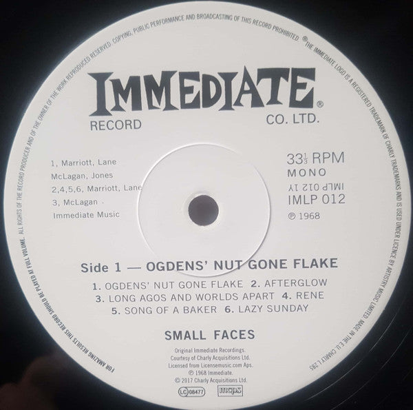 Small Faces : Ogdens' Nut Gone Flake (LP, Album, Mono, RE, RM, 180)
