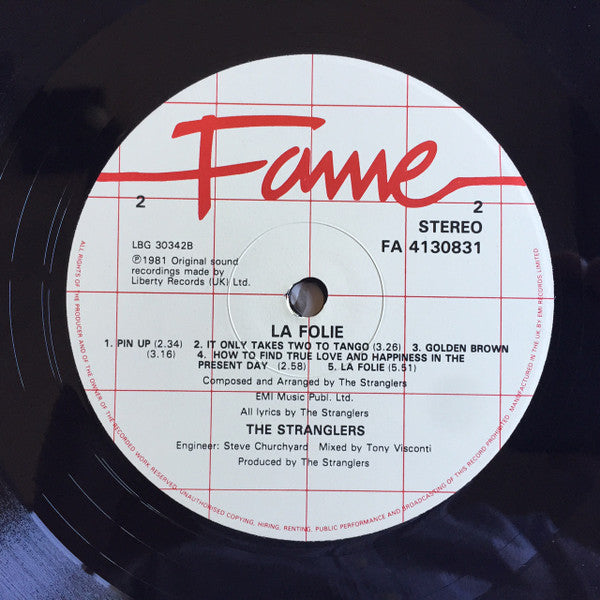 The Stranglers : La Folie (LP, Album, RE)