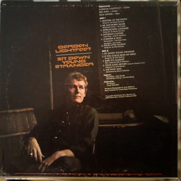 Gordon Lightfoot : Sit Down Young Stranger (LP, Album)