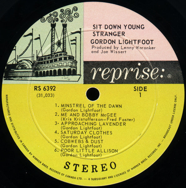 Gordon Lightfoot : Sit Down Young Stranger (LP, Album)