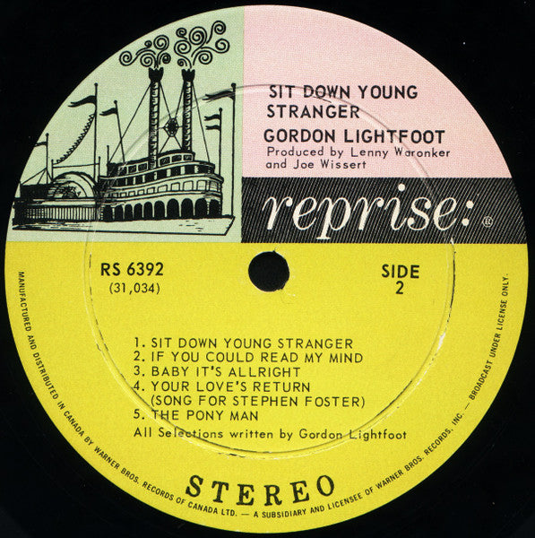 Gordon Lightfoot : Sit Down Young Stranger (LP, Album)