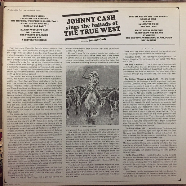 Johnny Cash : Johnny Cash Sings The Ballads Of The True West (2xLP, Album)