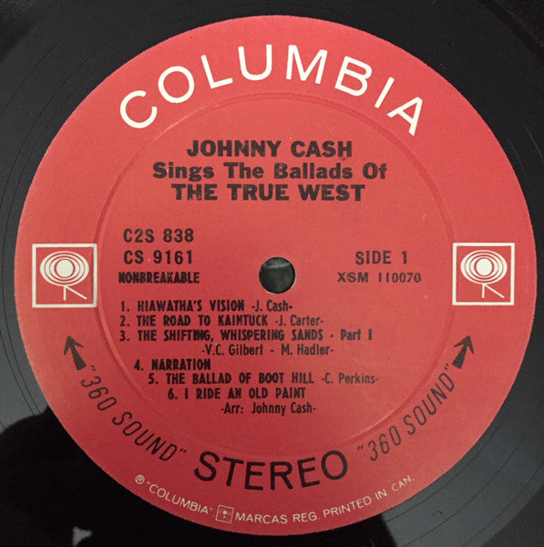 Johnny Cash : Johnny Cash Sings The Ballads Of The True West (2xLP, Album)