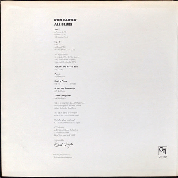 Ron Carter : All Blues (LP, Album, Gat)
