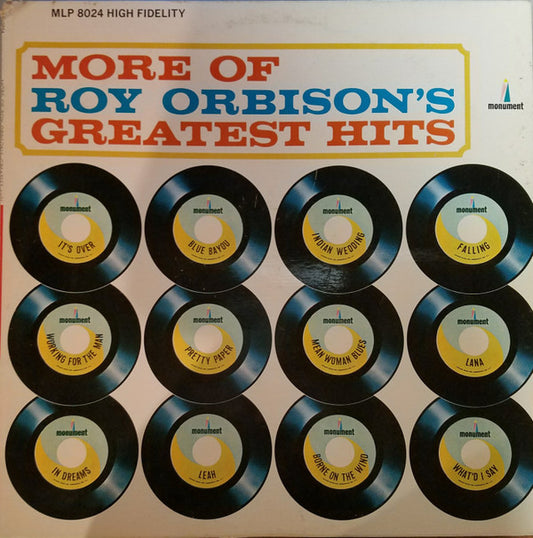 Roy Orbison : More Of Roy Orbison's Greatest Hits (LP, Album, Comp, Mono, Ind)