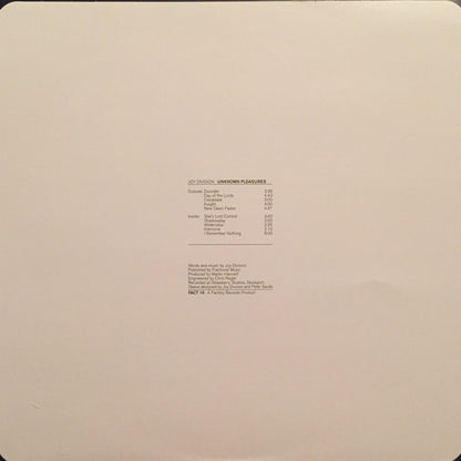 Joy Division : Unknown Pleasures (LP, Album, RE, RM, 180)
