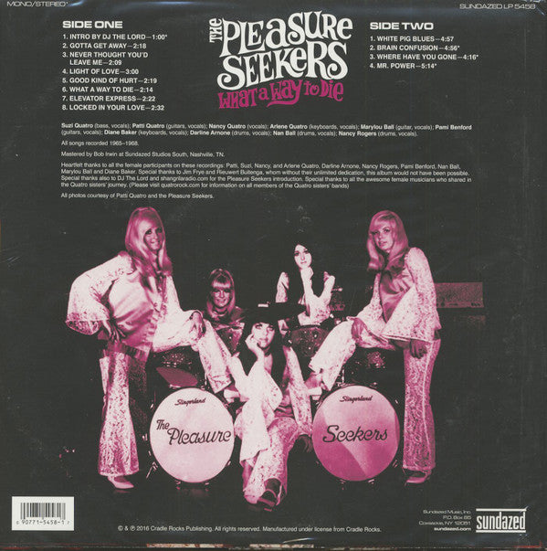 The Pleasure Seekers : What A Way To Die (LP, Comp, Mono, Whi)