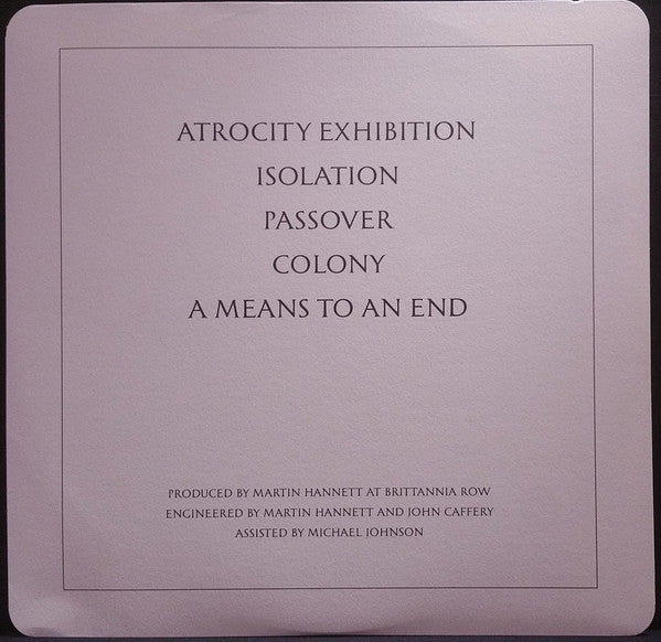 Joy Division : Closer (LP, Album, RE, RM, Sil)