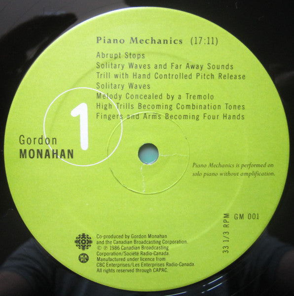 Gordon Monahan : Piano Mechanics / Large Piano Magnified (LP)