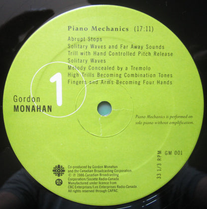 Gordon Monahan : Piano Mechanics / Large Piano Magnified (LP)
