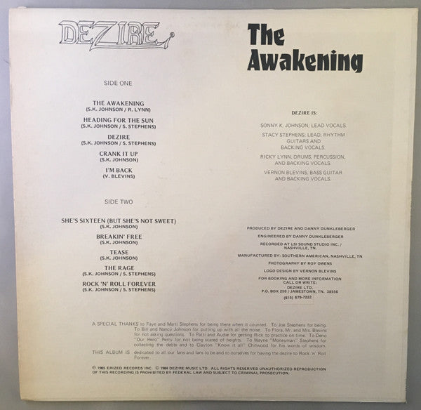 Dezire (7) : The Awakening (LP, Album)
