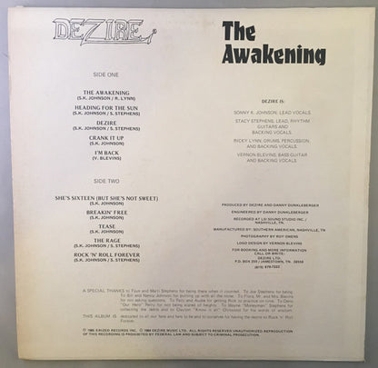 Dezire (7) : The Awakening (LP, Album)