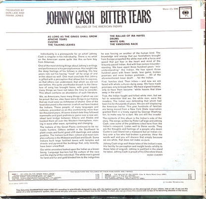 Johnny Cash : Bitter Tears (Ballads Of The American Indian) (LP, Album, Mono)