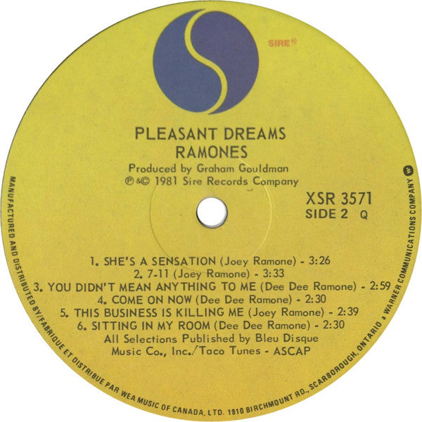 Ramones : Pleasant Dreams (LP, Album, Qua)