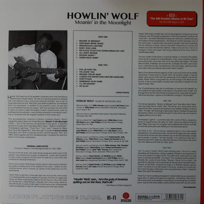 Howlin' Wolf : Moanin' In The Moonlight (LP, Album, Ltd, RE, 180)