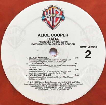 Alice Cooper (2) : DaDa (LP, Album, Ltd, RE, Ora)
