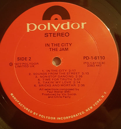 The Jam : In The City (LP, Album, Mon)