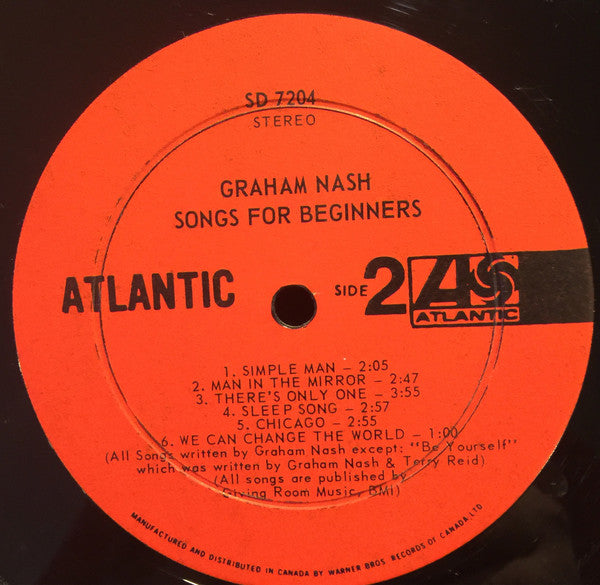 Graham Nash : Songs For Beginners (LP, Album)