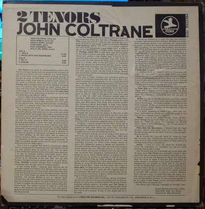 John Coltrane With Hank Mobley : 2 Tenors (LP, Album, RE, RM)