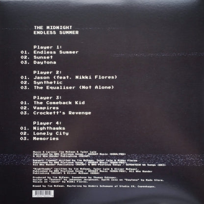 The Midnight (2) : Endless Summer (2xLP, Album, RM, Cle)