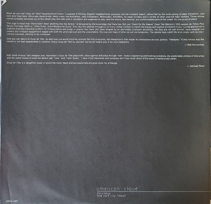 Kip Hanrahan : Coup De Tête (LP, Album)