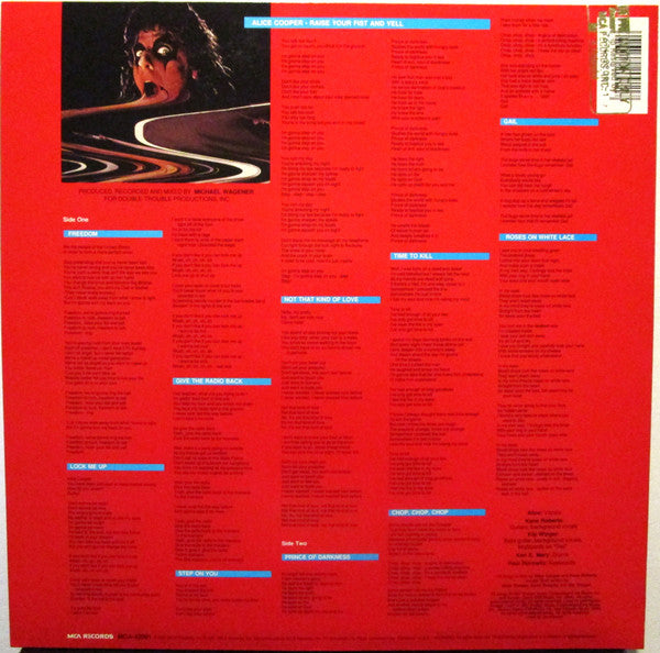 Alice Cooper (2) : Raise Your Fist And Yell (LP, Album, Promo)
