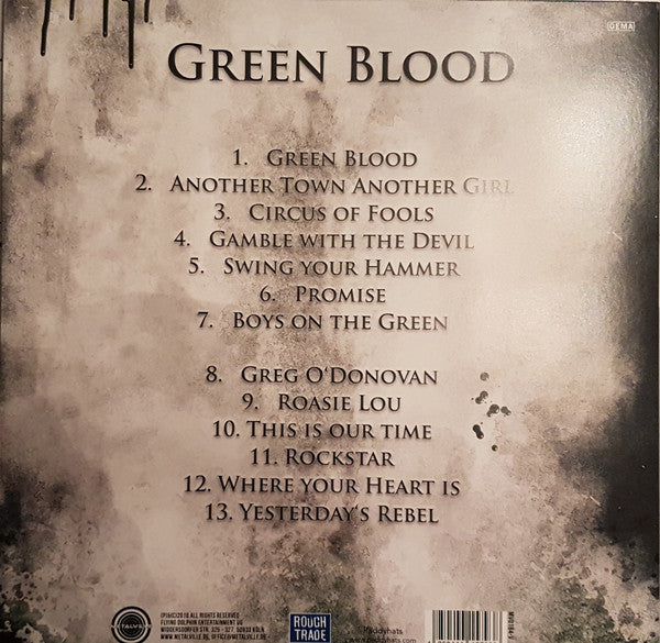 The O'Reillys & The Paddyhats : Green Blood (LP, Album, Ltd, Gre)