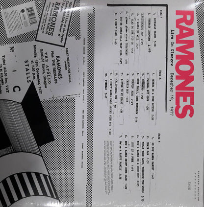 Ramones : Live In Glasgow December 19, 1977 (LP, 180 + LP, S/Sided, Etch, 180 + Album, RSD, Ltd)