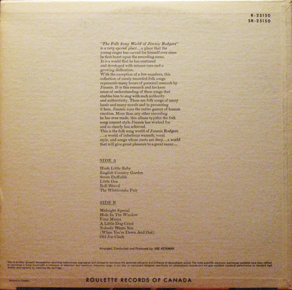 Jimmie Rodgers (2) : The Folk Song World Of Jimmie Rodgers (LP)