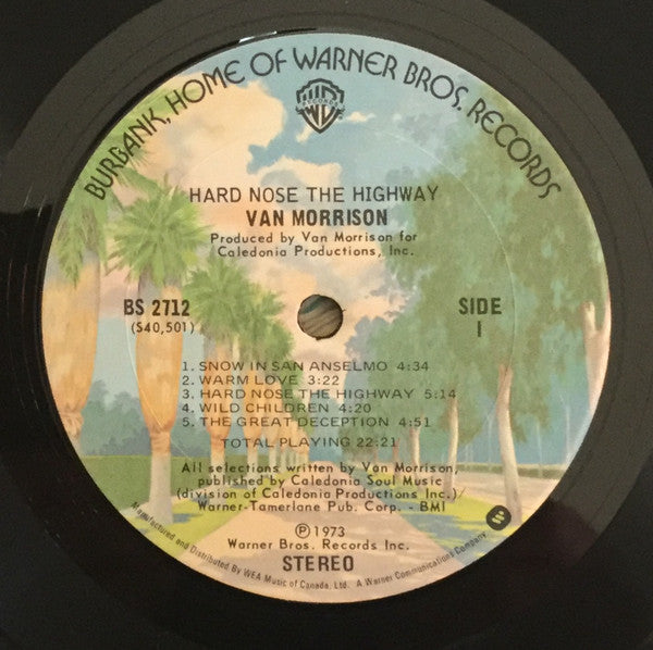 Van Morrison : Hard Nose The Highway (LP, Album, Gat)