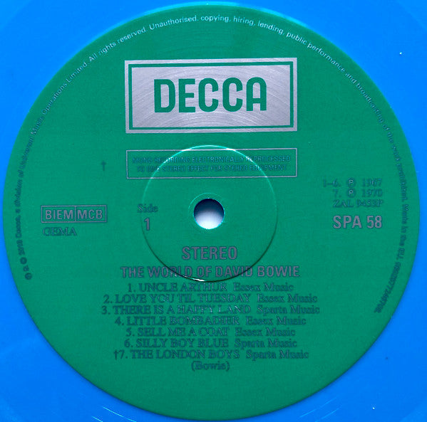 David Bowie : The World Of David Bowie (LP, RSD, Comp, Ltd, RE, Blu)
