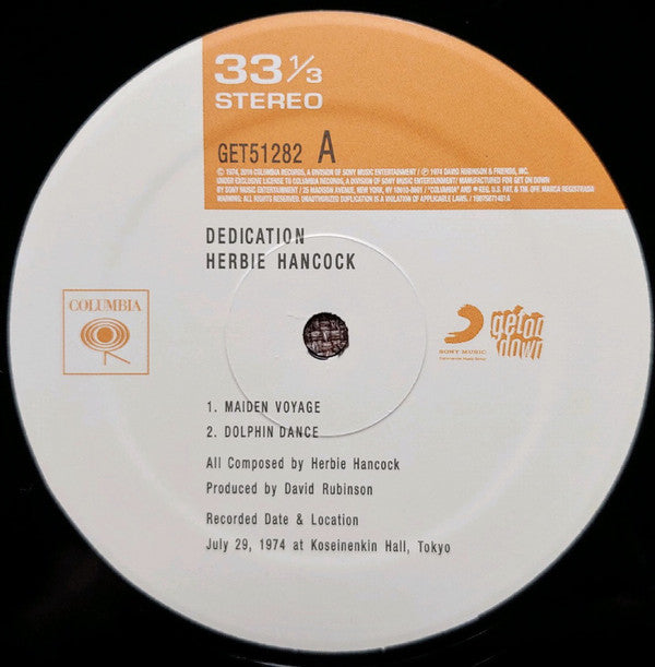Herbie Hancock = Herbie Hancock : Dedication = デディケーション (LP, Album, RSD, RE)