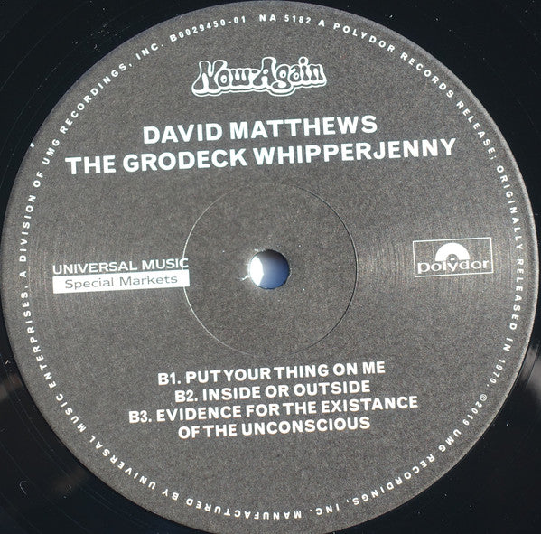 Dave Matthews (3) : The Grodeck Whipperjenny (LP, Album, RSD, RE)