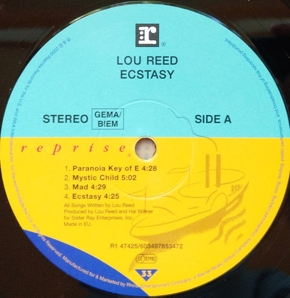 Lou Reed : Ecstasy (2xLP, Album, RSD, Ltd, RE, 180)