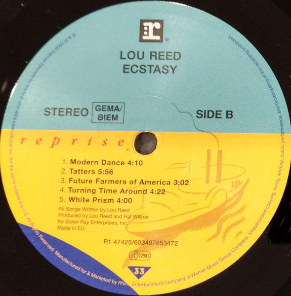 Lou Reed : Ecstasy (2xLP, Album, RSD, Ltd, RE, 180)