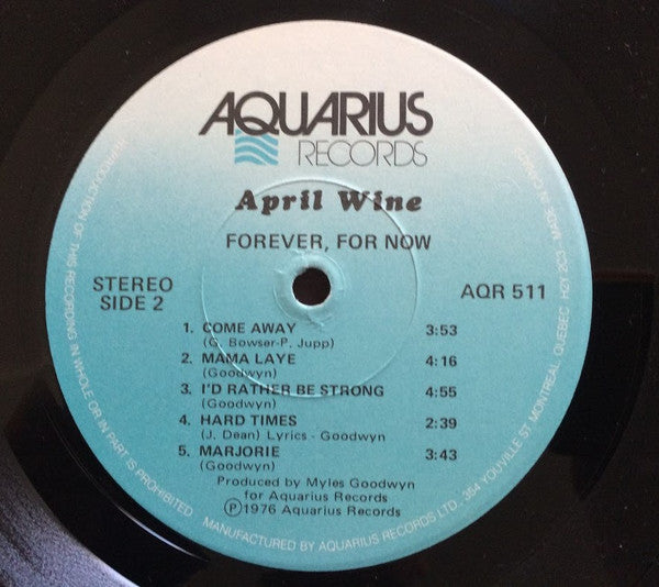 April Wine : Forever For Now (LP, Album)