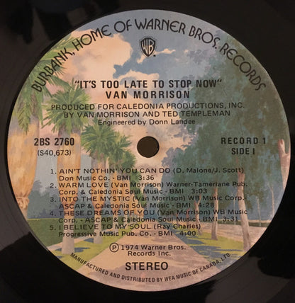 Van Morrison : It's Too Late To Stop Now (2xLP, Album)