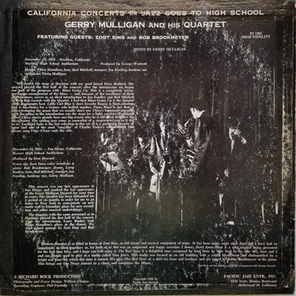 Gerry Mulligan : California Concerts (LP, Album, Mono, H, )