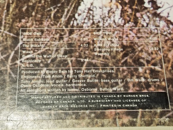 Black Sabbath : Black Sabbath (LP, Album, RCA)