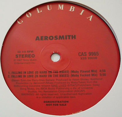 Aerosmith : Falling In Love (Is Hard On The Knees) Butcher & Moby Remixes (12", Promo)