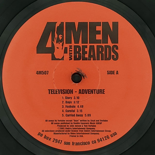 Television : Adventure (LP, Album, RE, 180)