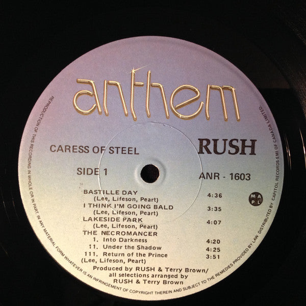 Rush : Caress Of Steel (LP, Album, RE)