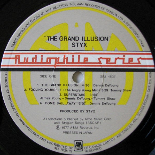 Styx : The Grand Illusion (LP, Album, Hal)