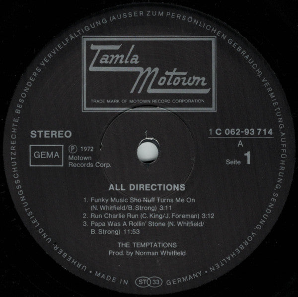 The Temptations : All Directions (LP, Album)