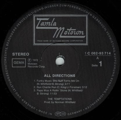 The Temptations : All Directions (LP, Album)