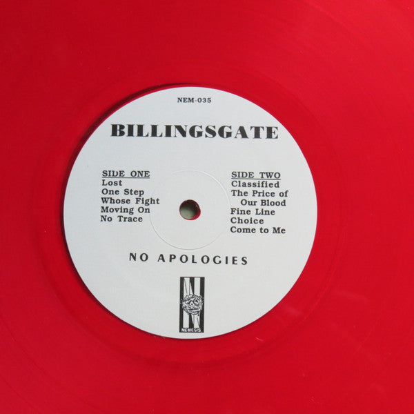Billingsgate : No Apologies (LP, Album, Ltd, Red)